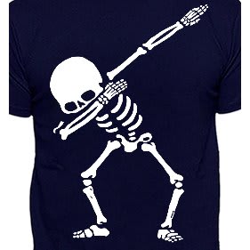 Dab It Print T-Shirt - Navy Blue