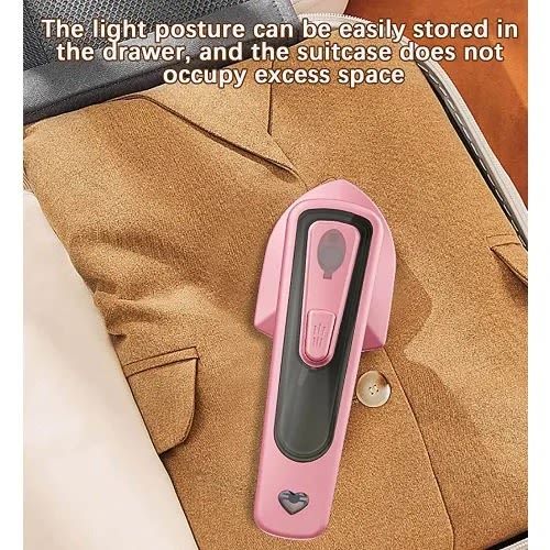 Mini Electric Steam Travel Iron - 30w - 100ml - Pink