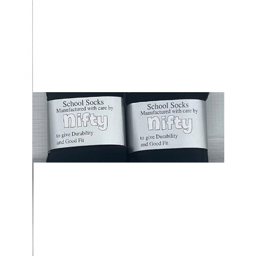 Nifty - 3In1 Plain Socks - 2 Pieces - Black