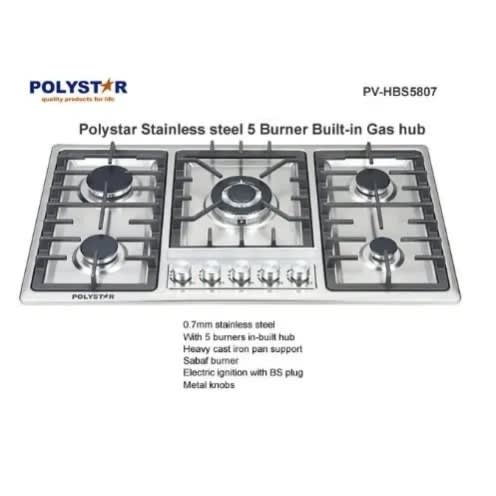 Built In Cabinet Cooker -  Pv-hbs5816 - 90cm - 5 Gas Burners