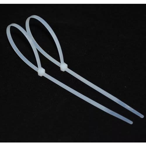 4.8X300mm Self-locking Nylon Cable Tie - 100pcs - White
