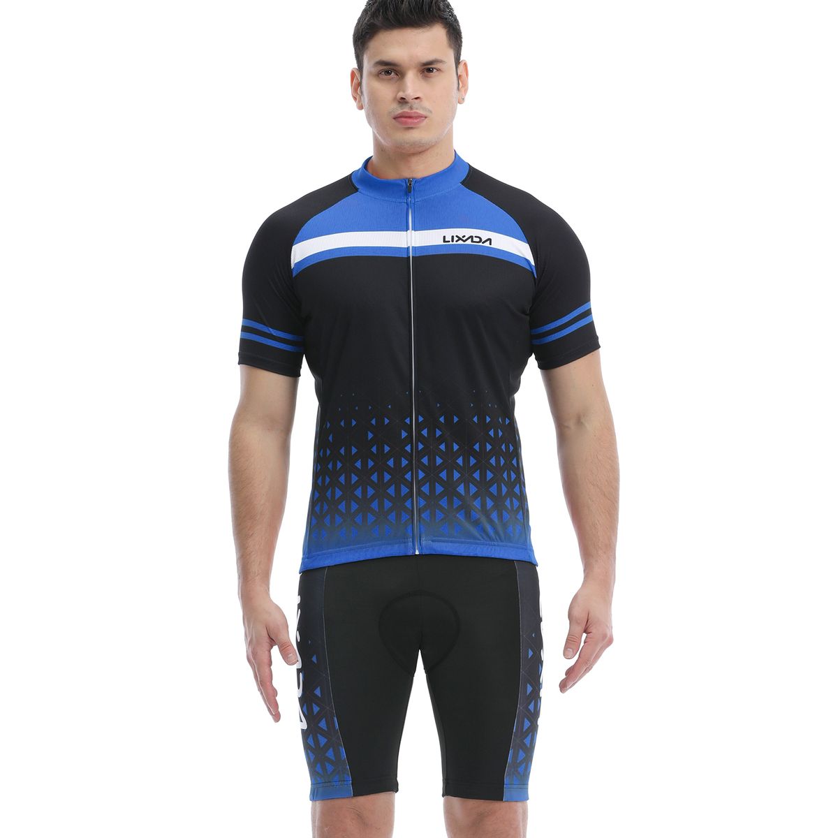 Men Cycling Jersey Set Breathable Quick-Dry Short Sleeve