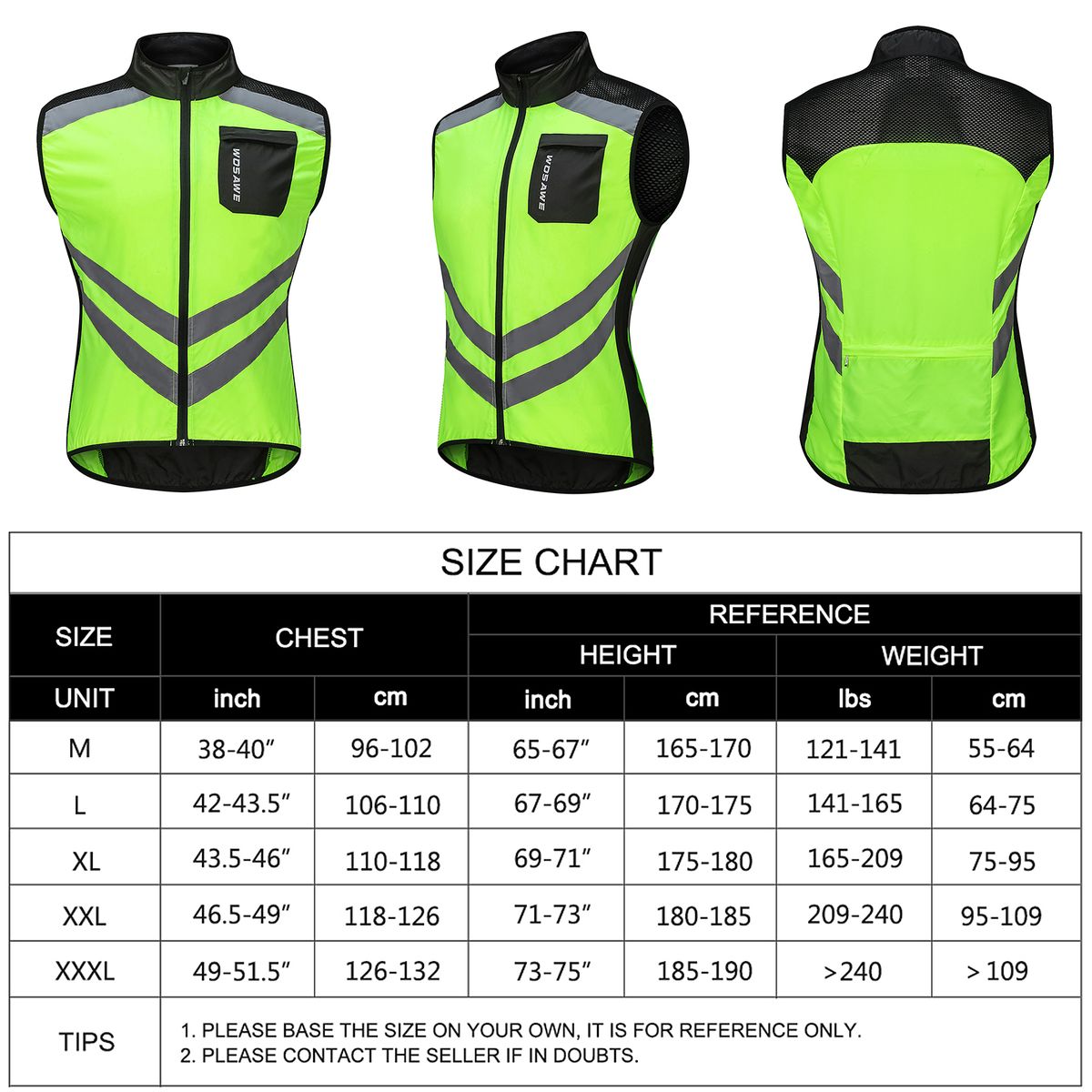 Men Cycling Vest Foldable Quick Dry Breathable Reflective