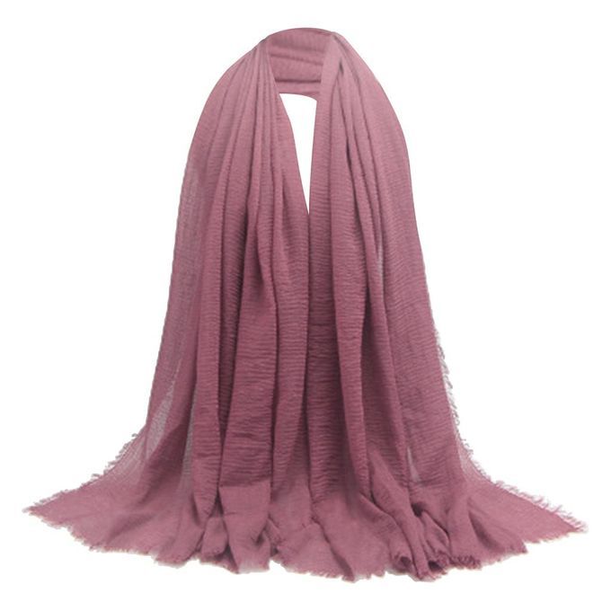 4 Pcs Fashion Soft Cotton Long Scarf Plain Hijab Muslim Turban