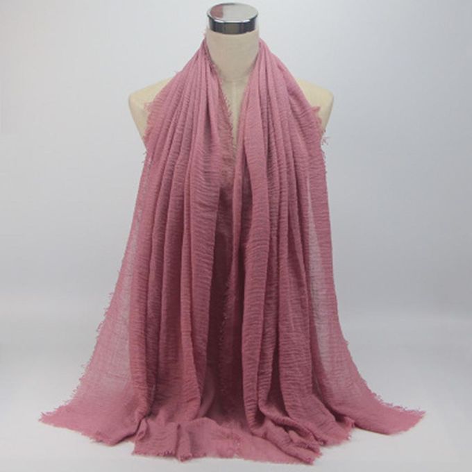 4 Pcs Fashion Soft Cotton Long Scarf Plain Hijab Muslim Turban