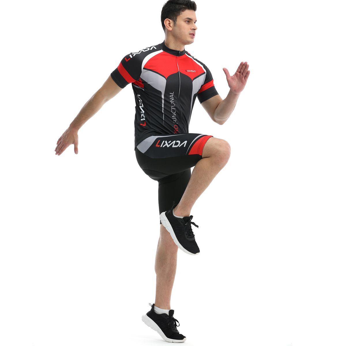 Men's Short Sleeve Cycling Jersey Padded Bib Short