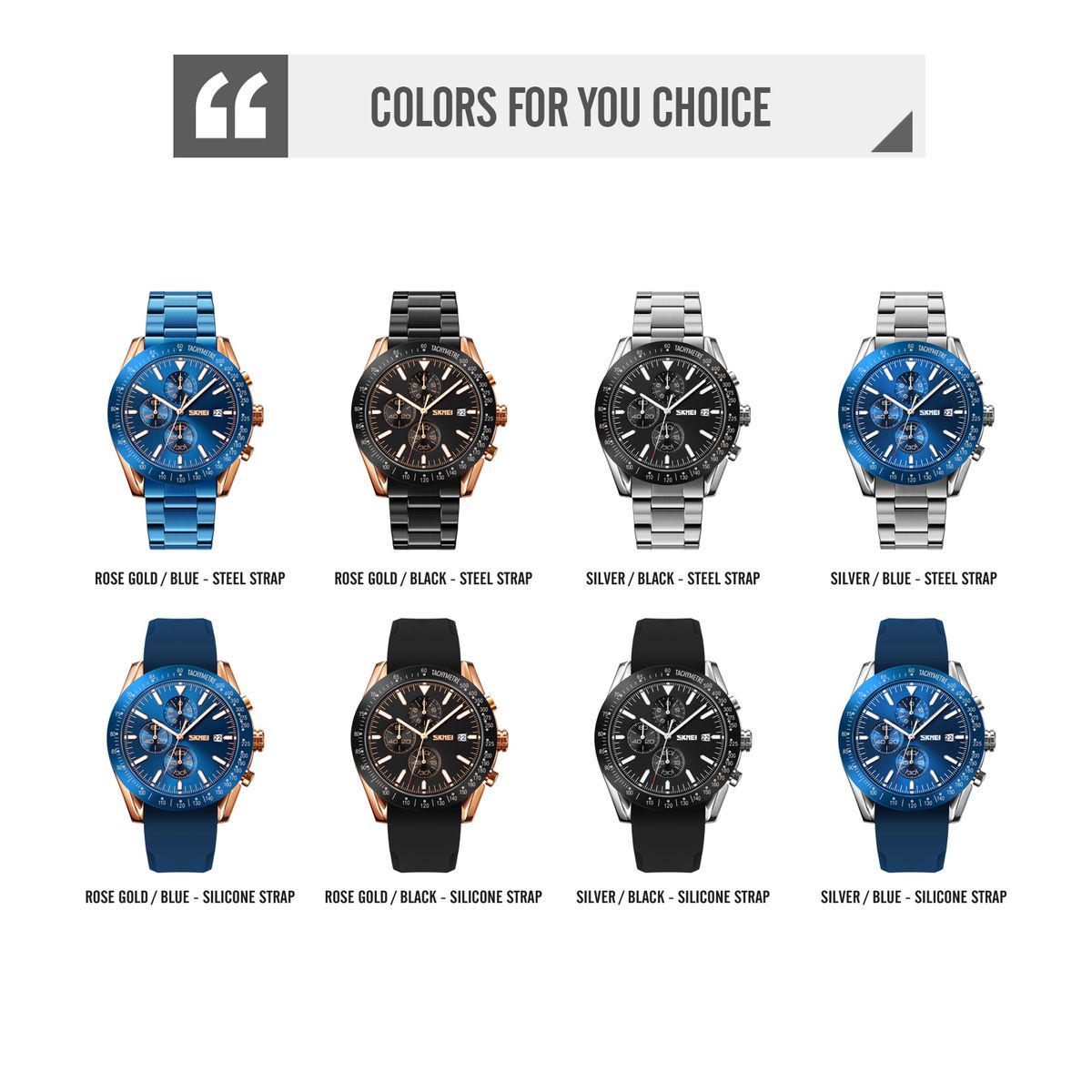 Mens Sports Watches Digital Stainless Steel Strap Watch Date Quartz Wristwatches