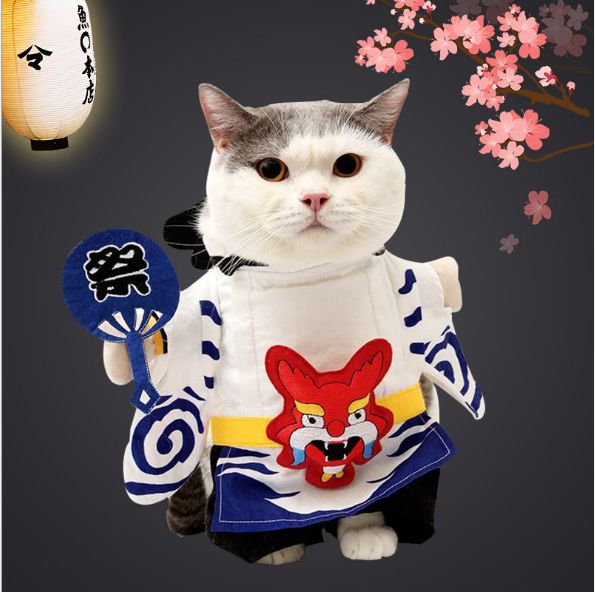 Pet Cosplay Dog Cat Costume Yin Yang Master Model Funny Standing Coat Clothes L