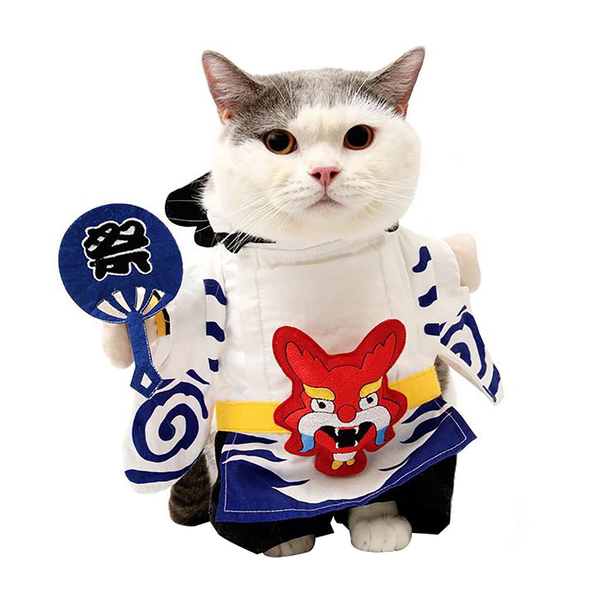 Pet Cosplay Dog Cat Costume Yin Yang Master Model Funny Standing Coat Clothes L