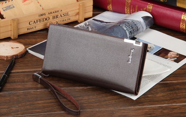 Corporate Quality Men's Long Wallet-Coffee