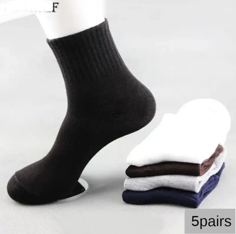 5 PAIR SNEAKERS LOAFERS LONG MENS SOCKS