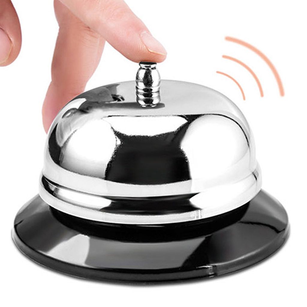 Timbre De Llamada Campana De Servicio De  Clasico De Acero Reloj De
