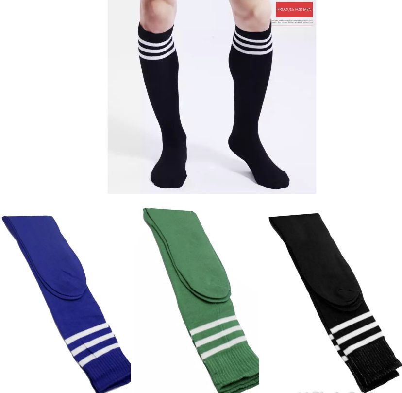 3 Pair Knee High Sport Soccer Breathable Socks