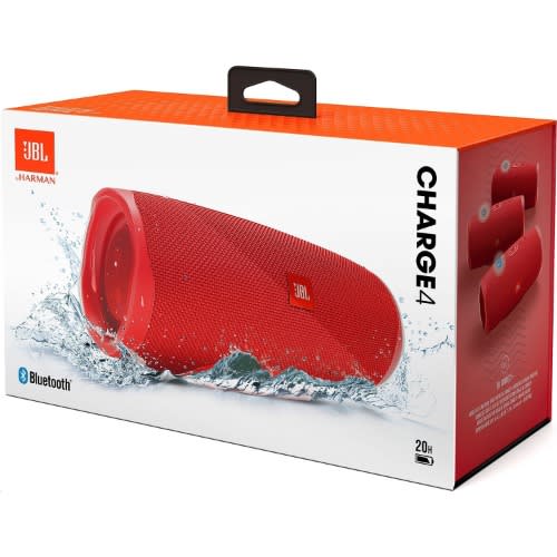Charge 4 Portable Bluetooth Speaker - 20 Hours Playtime & 7500mAh Power Bank - Red