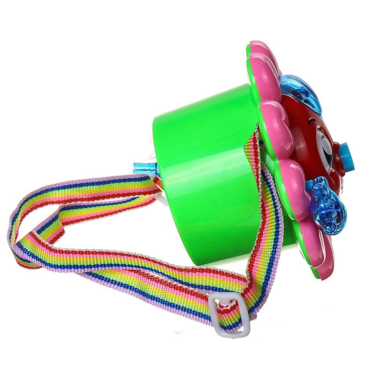 Automatic Electric Bubble Machine Flower Music For Kid Toy Gift Red