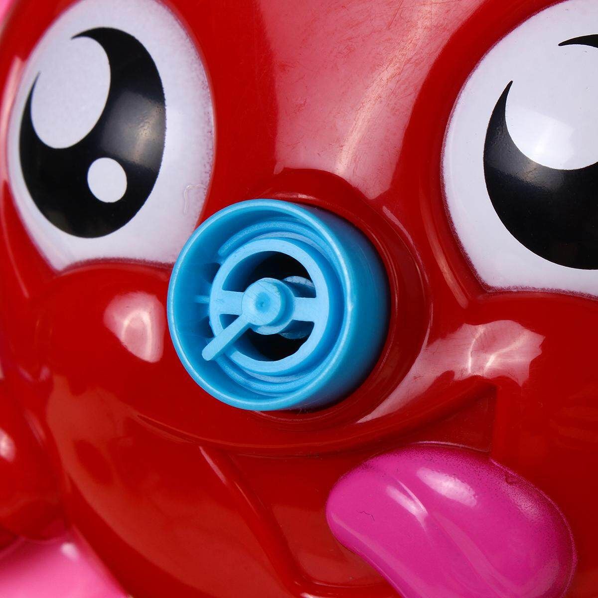 Automatic Electric Bubble Machine Flower Music For Kid Toy Gift Red