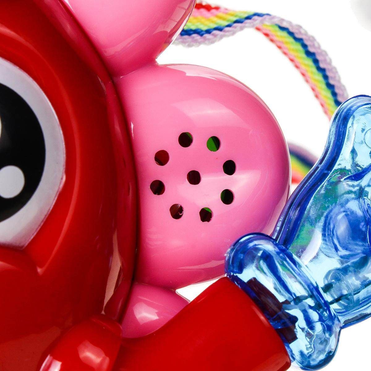 Automatic Electric Bubble Machine Flower Music For Kid Toy Gift Red