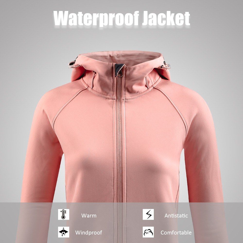 Women Windproof Jacket Warm Antistatic Waterproof Hooded