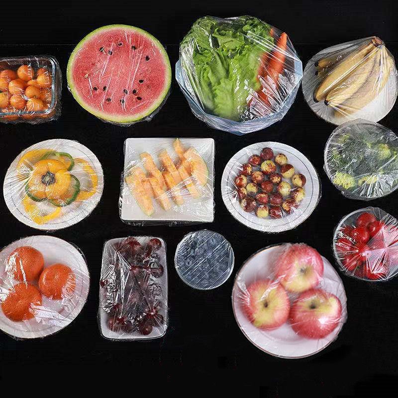 100PCS Disposable Food Cover Elastic Plastic Covers For Dishe Wrap Clings Film Dish Plate-100PCS