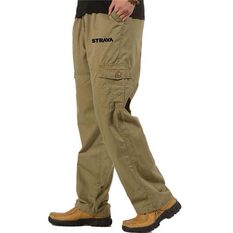 Cargo PantsSports Mountain Bike Trousers Thin Military Style Cotton Large Size For Men Green A
