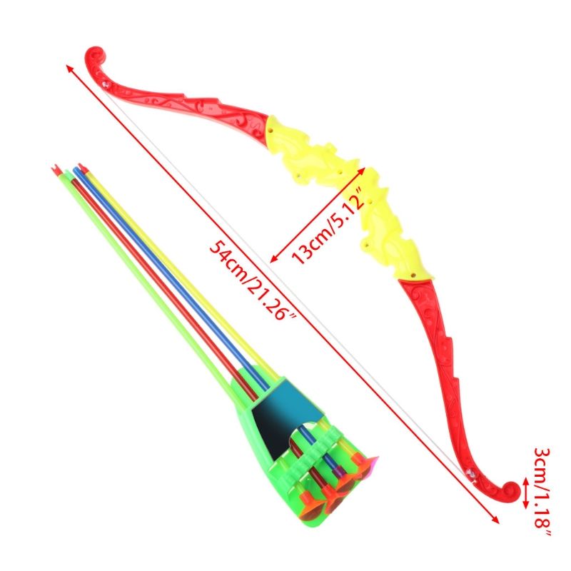 Outdoor Sports Archery Toy Bow With 4Pcs Soft Arrows Kids Toy Game Activity