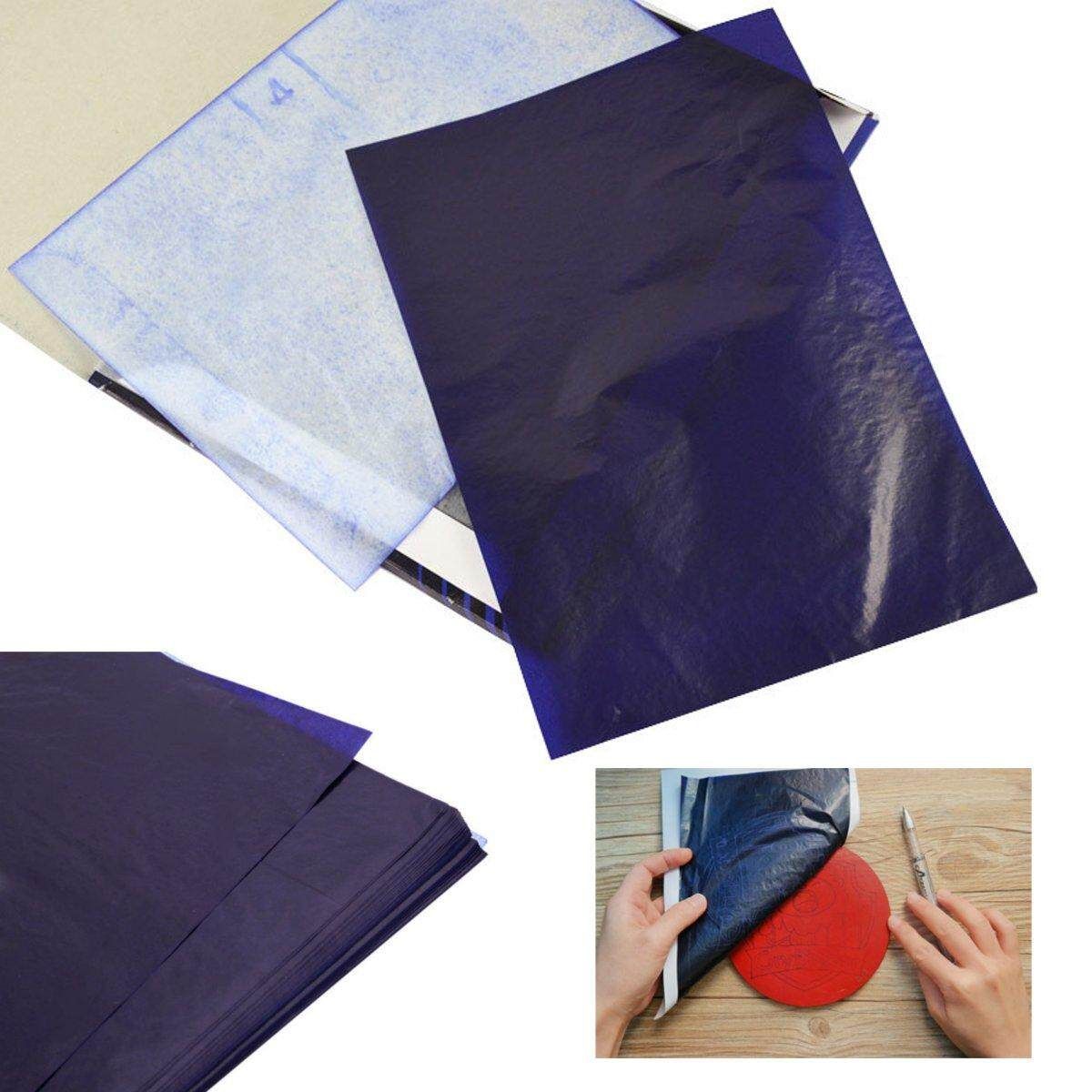 100 Sheets A4 Dark Blue Carbon Hand Copier Stencil Transfer Paper Hectograph
