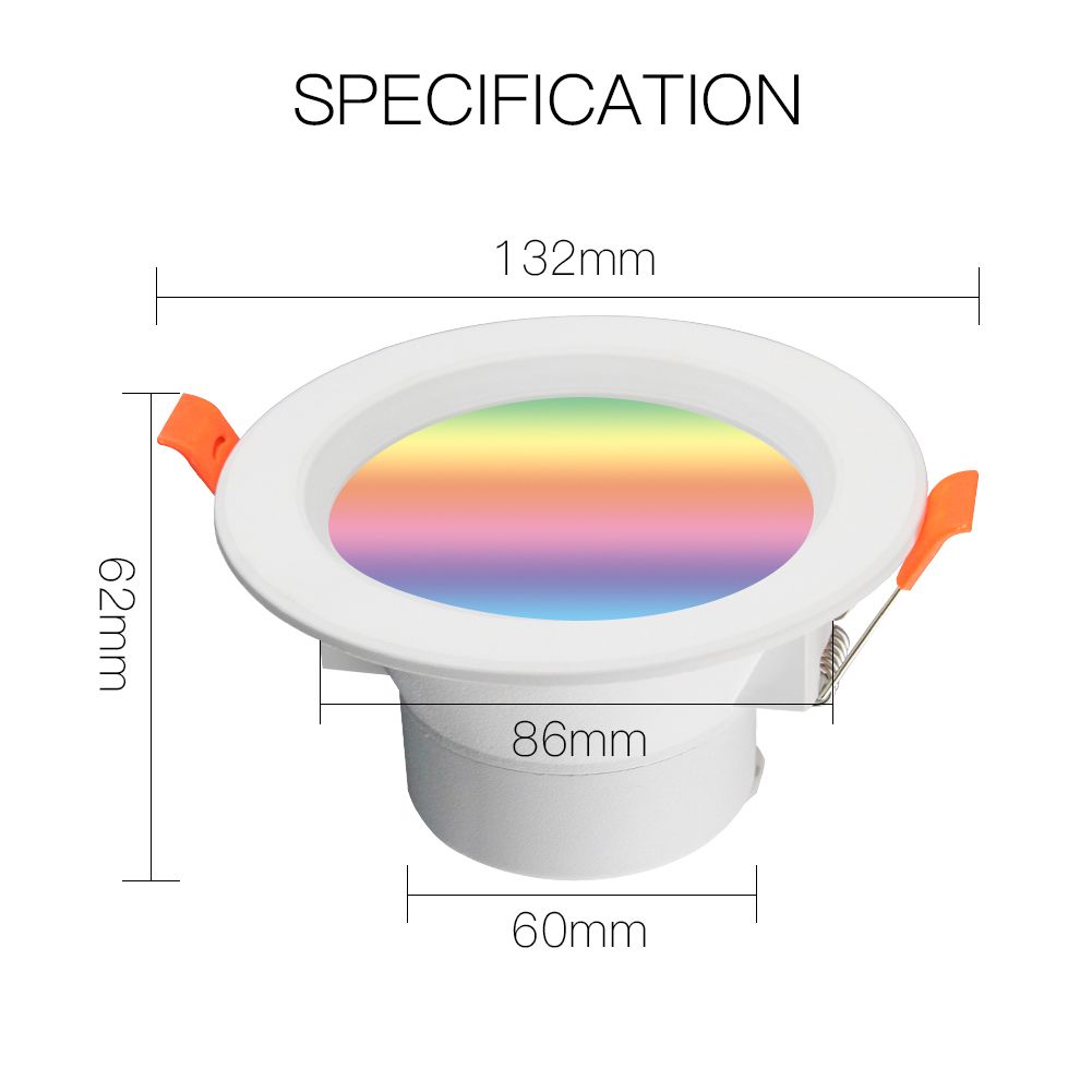 WiFi Smart LED Downlight Dimming Round Spot Light 7W RGB