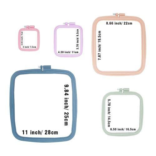5 Pcs Embroidery Hoop Rectangle Embroidery Frame