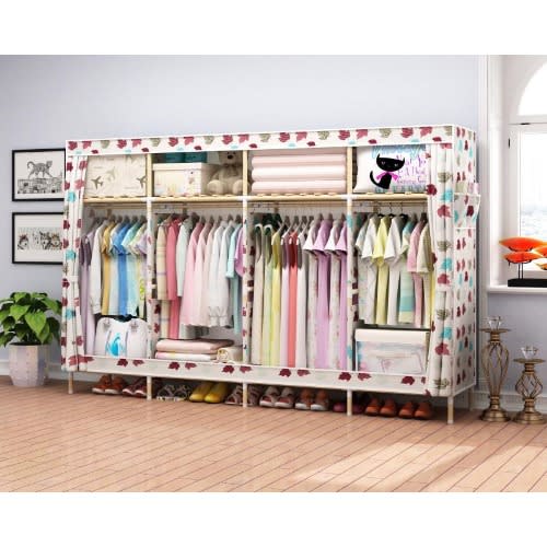 Wooden Wardrobe 4 Column Big Size ( L - 205cm, B - 45cm, H - 170cm) Multi Color