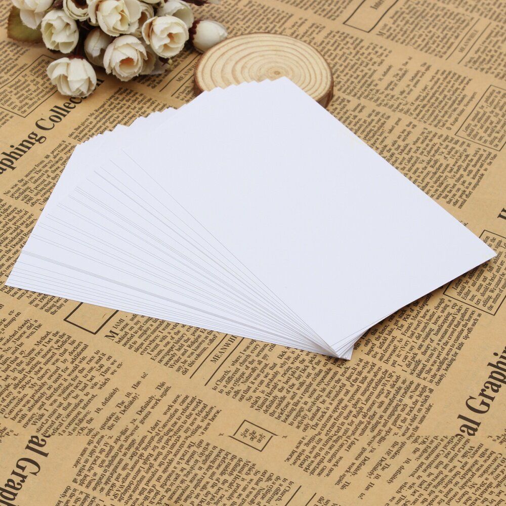 A4 100 Sheets Inkjet Laser Waterproof Sticker Adhesive Glossy Photo Print Paper 115g