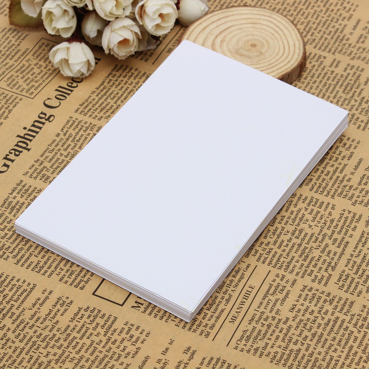 A4 100 Sheets Inkjet Laser Waterproof Sticker Adhesive Glossy Photo Print Paper 115g