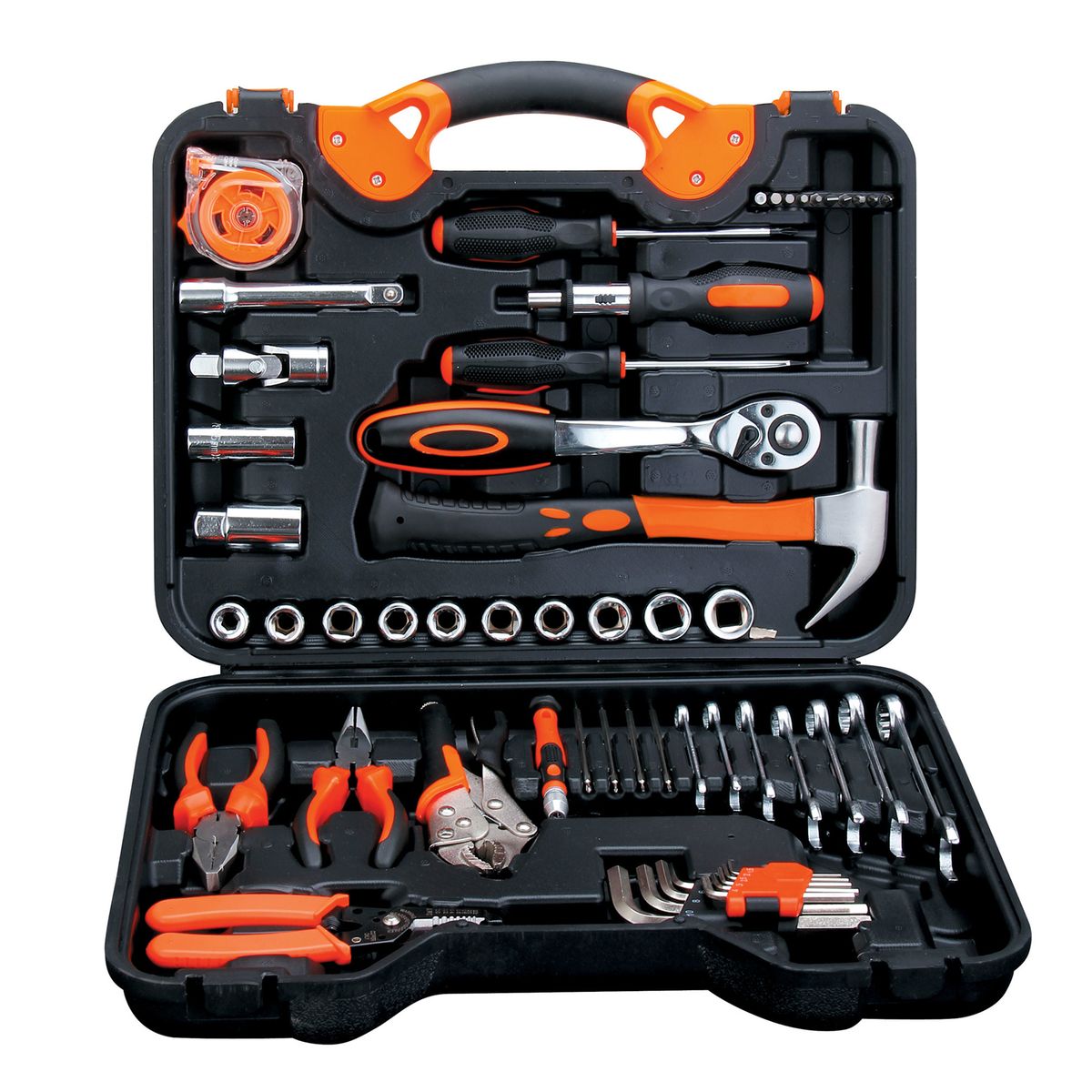 55-Piece Tool Set General Household Hand Tool Kit With