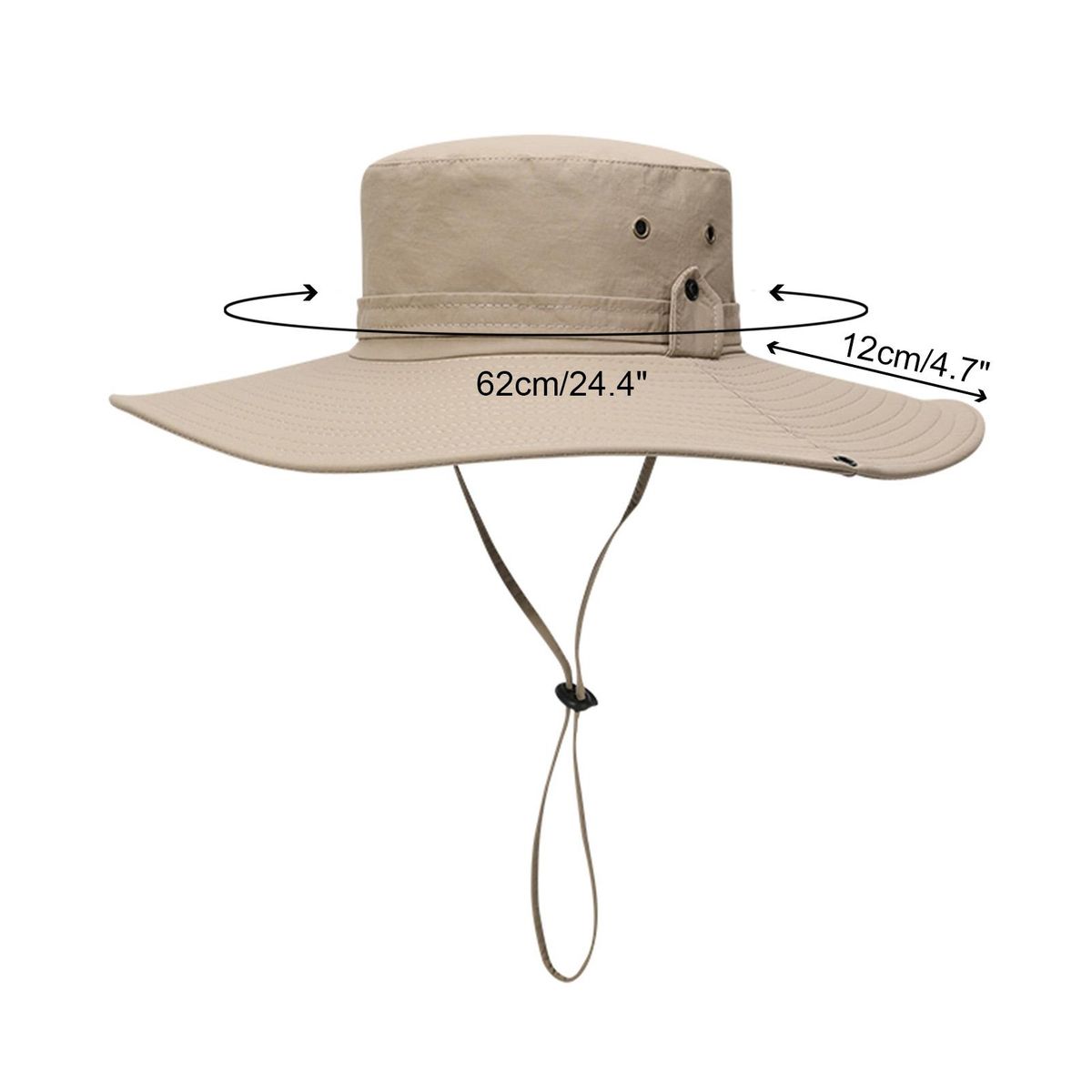 Sun Hat Wide Brim UV Protection Foldable Bucket Hat for Fishing Hiking Camping 12CM Brim