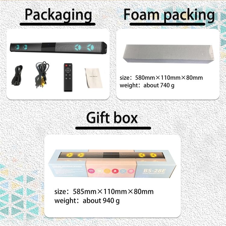 RGB Colorful Light Bluetooth Speaker BS-28E