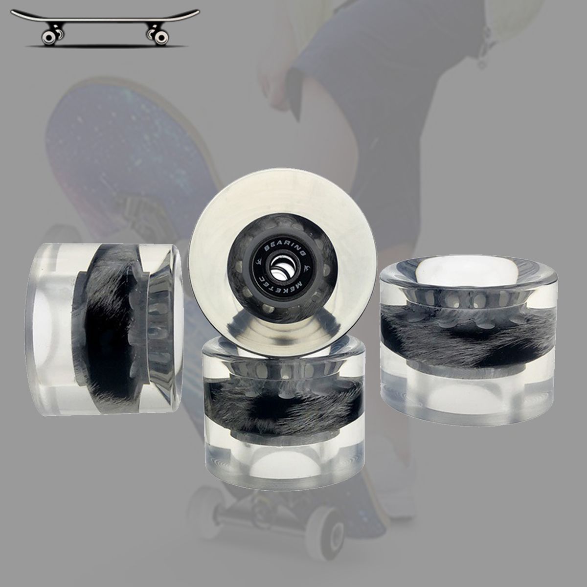 4pcs Durable 80A Skateboard Wheels Replacement Longboard