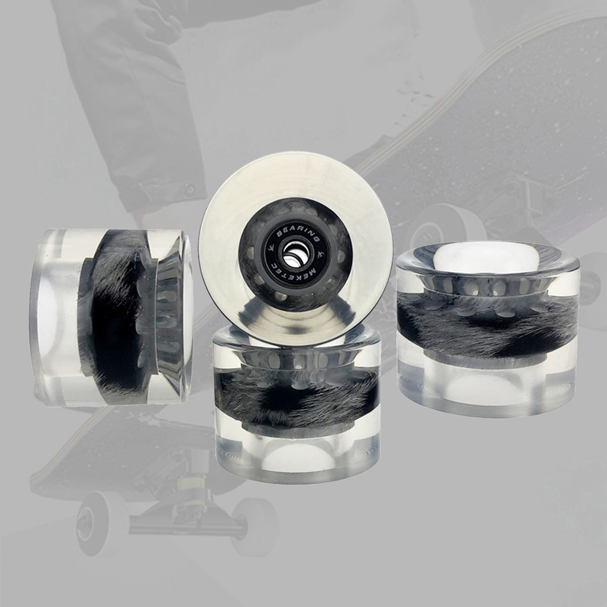 4pcs Durable 80A Skateboard Wheels Replacement Longboard