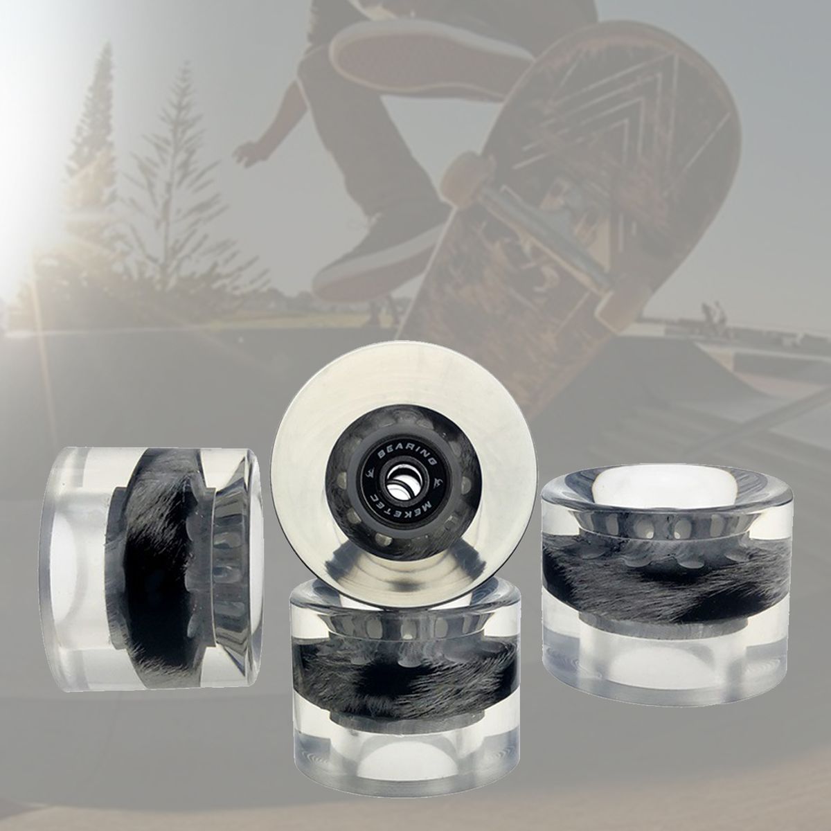 4pcs Durable 80A Skateboard Wheels Replacement Longboard