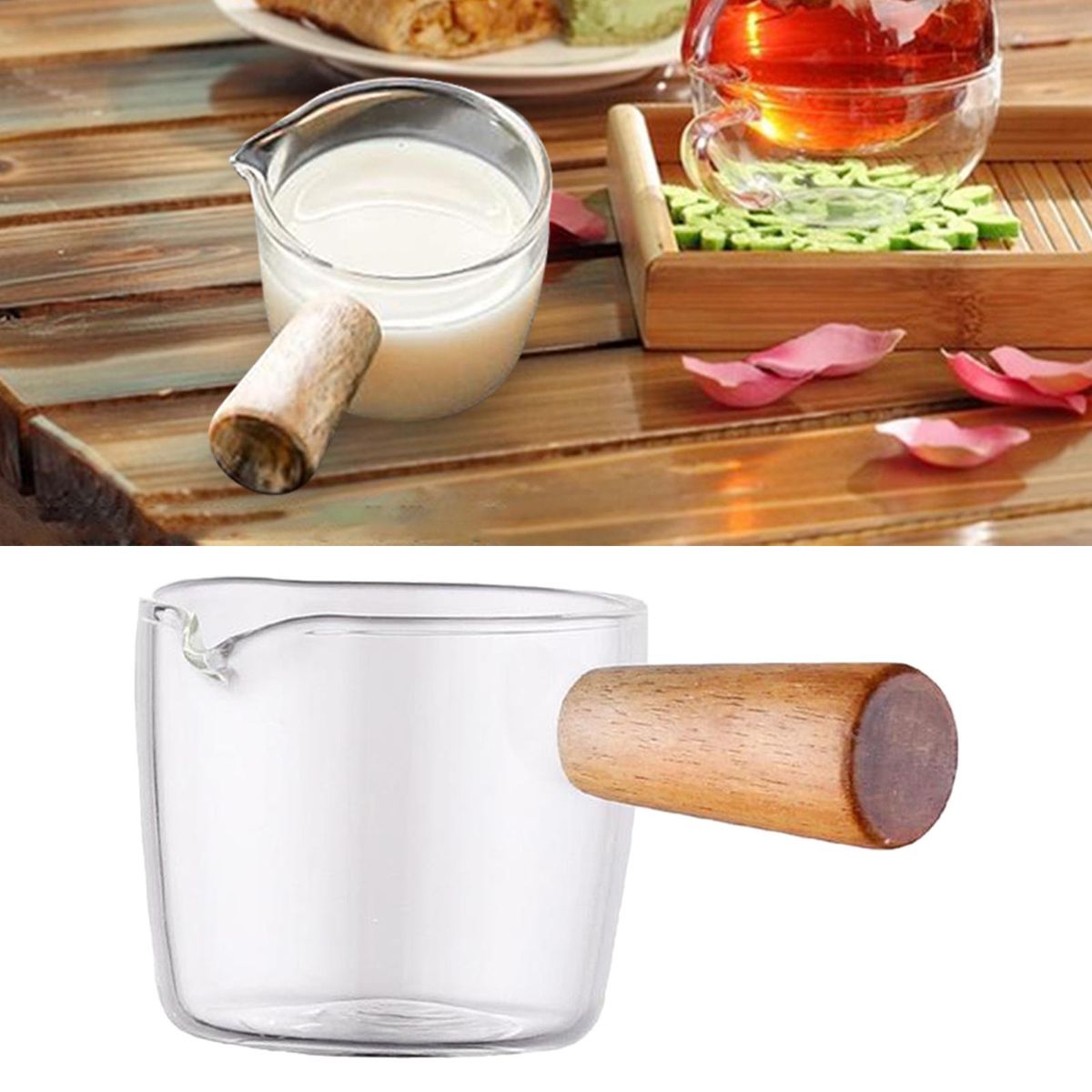 High Borosilicate Glass Milk Pot Heat-Resistant Saucepan Sauce 100ml
