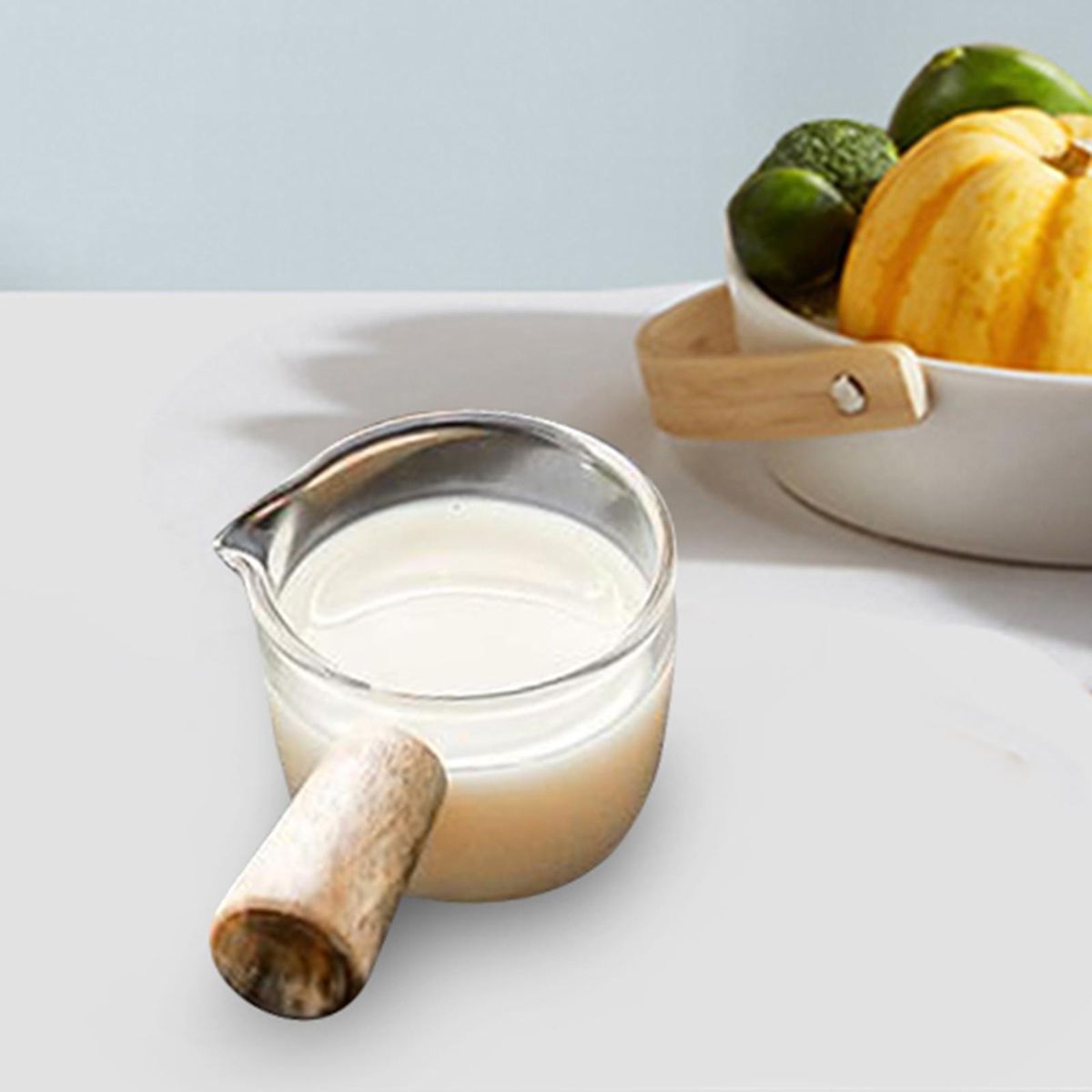 High Borosilicate Glass Milk Pot Heat-Resistant Saucepan Sauce 100ml