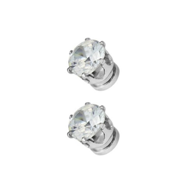 1 Pair Men Women Hot Popular Clip No Piercing Magnet-White