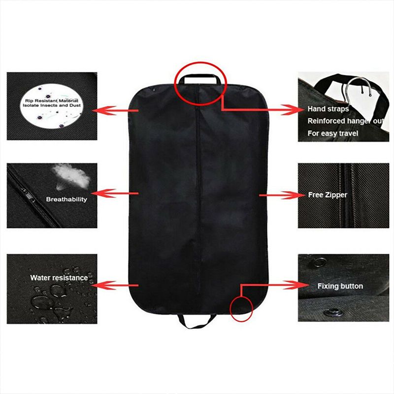 Practical Suit Carrier Garment Bag Dustproof Cover Gusseted
