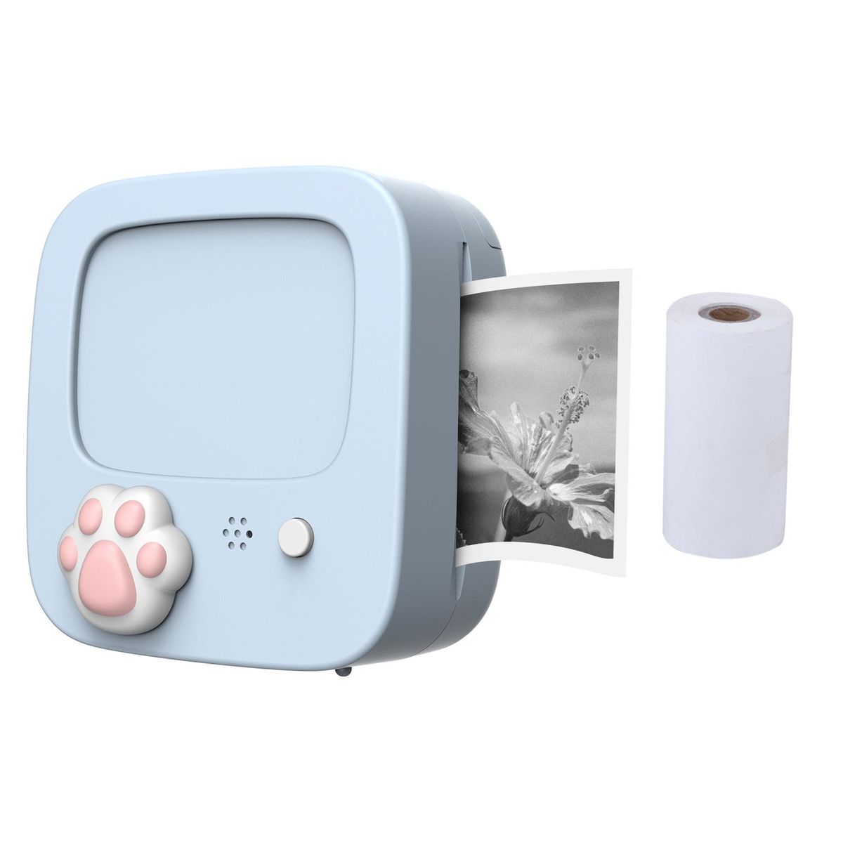 Mini Pocket Photo Printer Portable Thermal Printing Machine 203DPI Wireless BT Connection for Picture Lable DIY Handcraft List Meno Notes Journal Receipt Paper Instant Printer Sticker Study Work Office Compatible with Android
