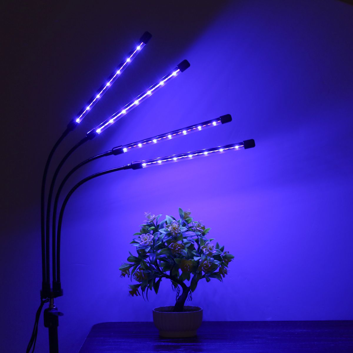 4-Headed LEDs Grow Light With Adjustable Tripod Stand Full