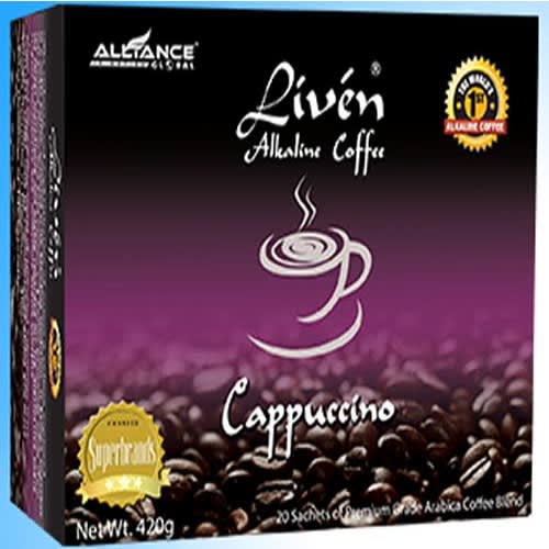 Liven Alkaline Coffee Cappuccino - 20 Sachets