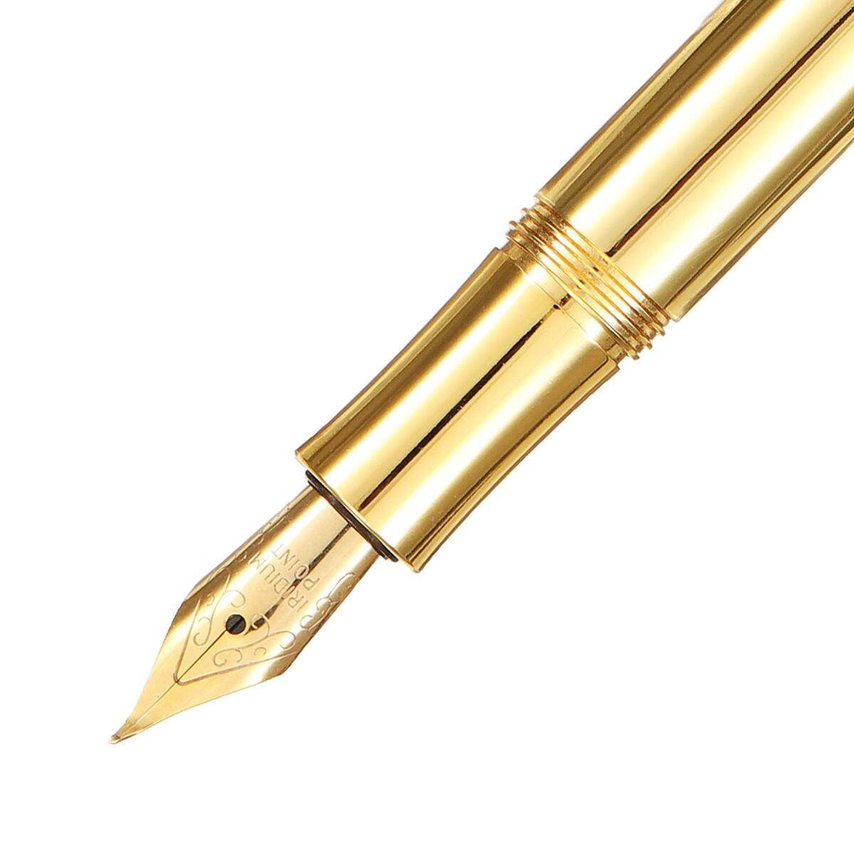 Full Brass Iraurita Fountain Pen Metal Retro Travel Pocket Short Ink Pens 1.00mm Gold 1.0 Mm