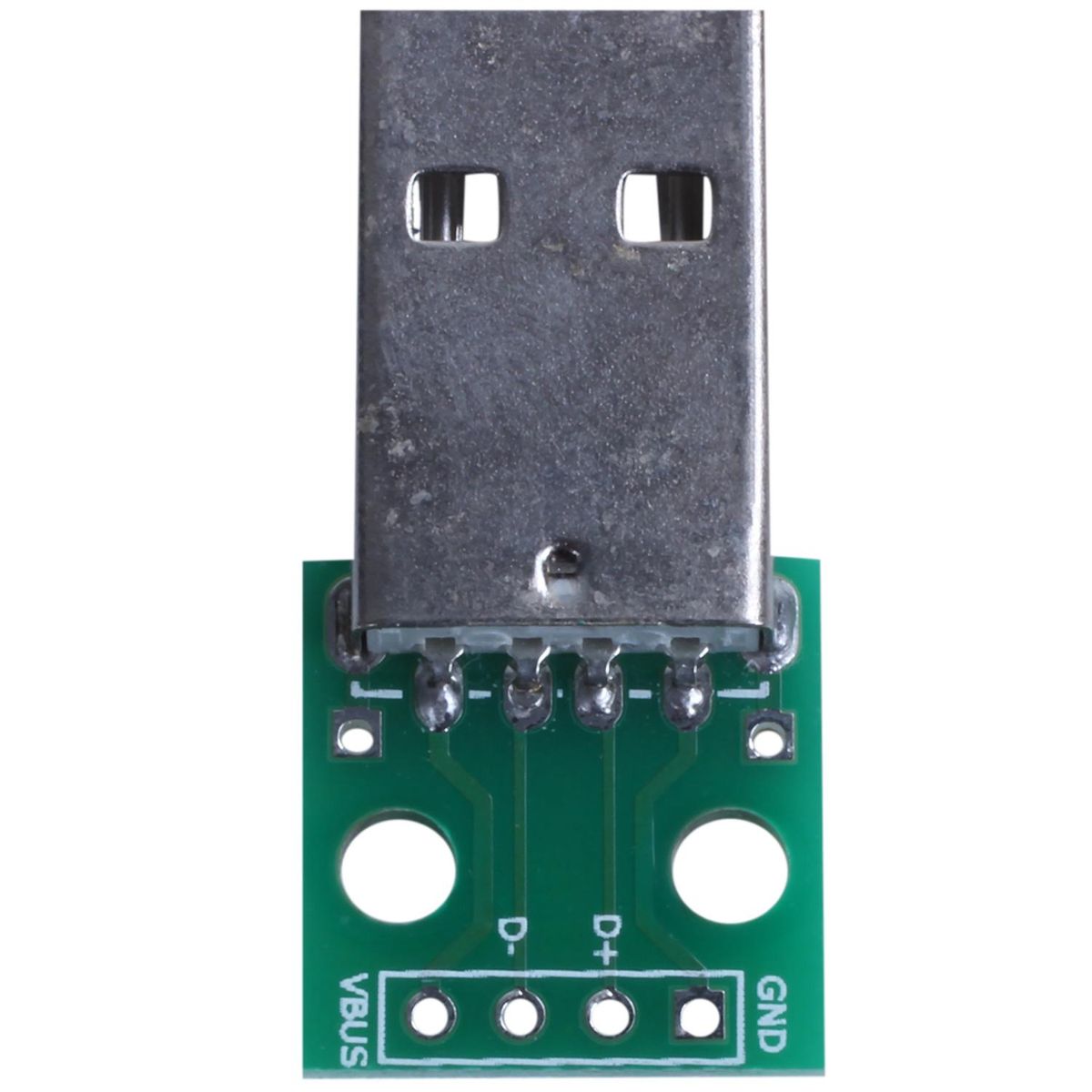1pcs green metal USB male to DIP2.54mm DIP adapter board