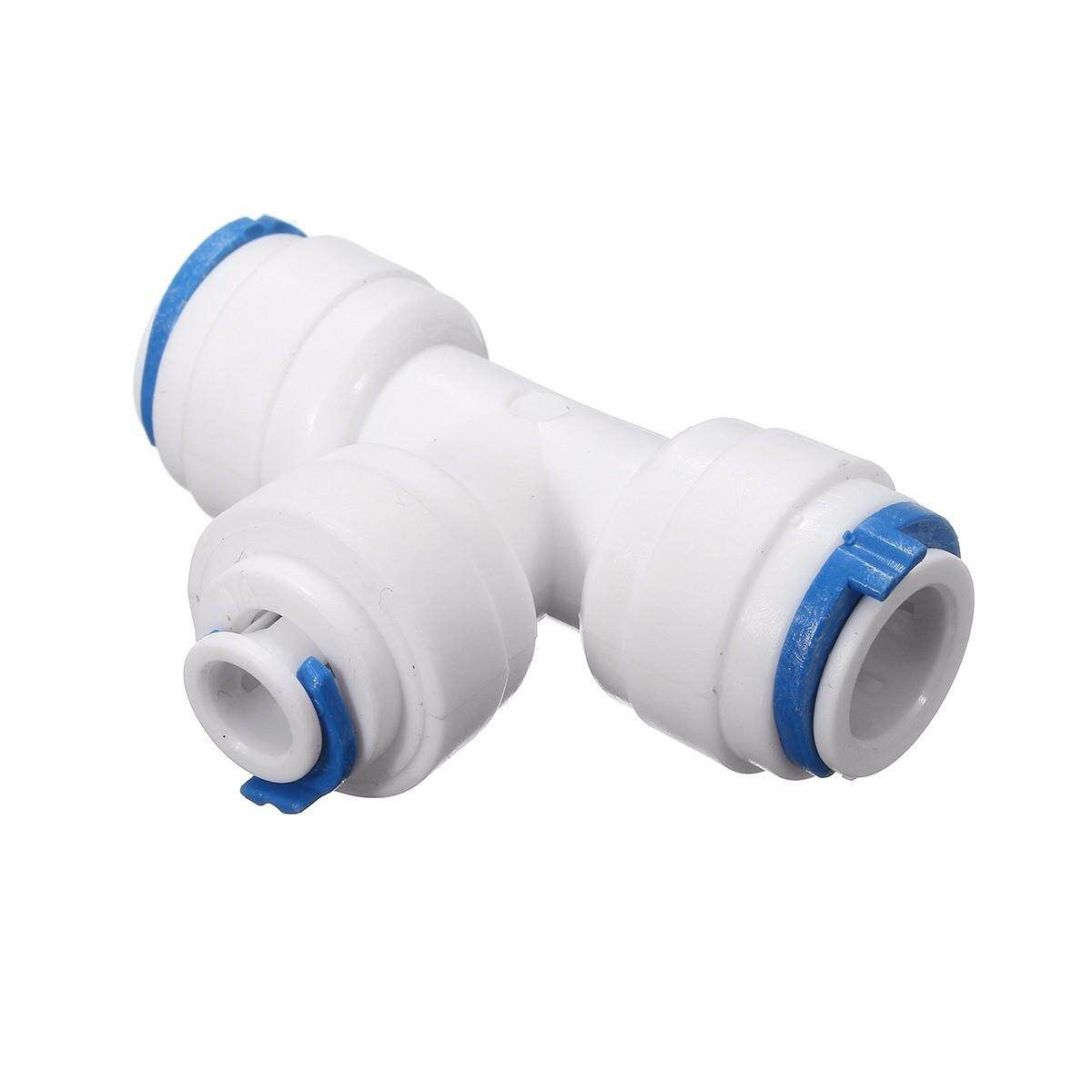 3/8"+3/8"+1/4" 3-way Tee Tube Rapide Connecteur Pr RO Inverse Osmose Filtre Eau