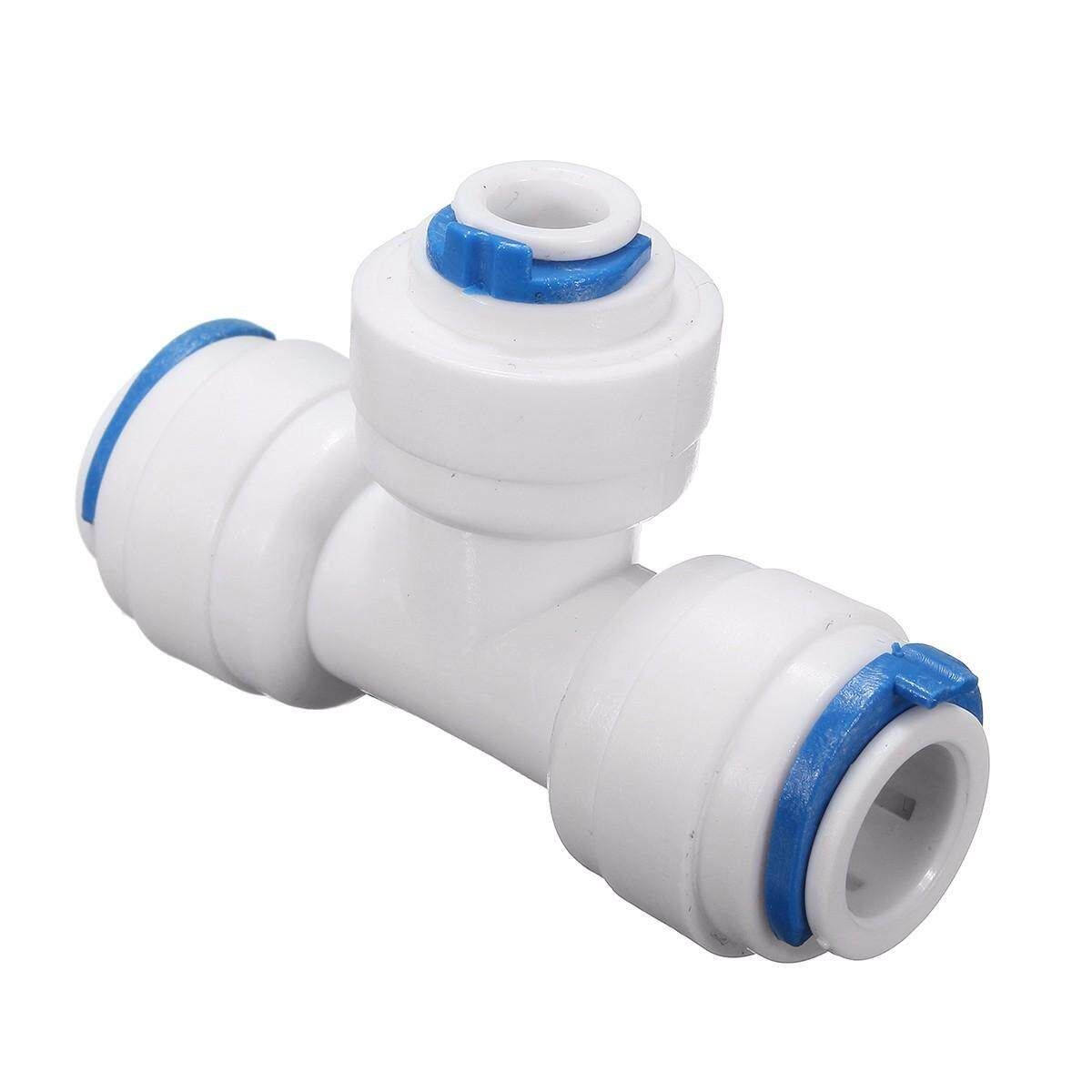 3/8"+3/8"+1/4" 3-way Tee Tube Rapide Connecteur Pr RO Inverse Osmose Filtre Eau