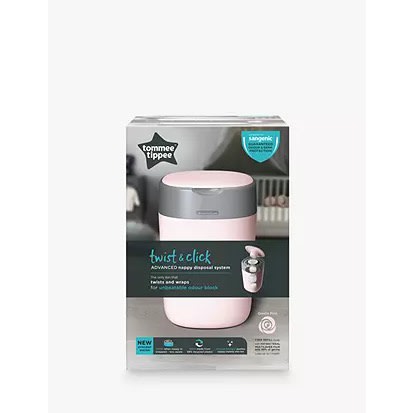 Sangenic Twist & Click Nappy Disposal Bin Gentle Pink