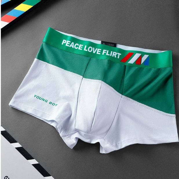 3pcs/Lot 1 Red 1 Blue 1 Green Mens Underwear Cotton Underpants Panties Shorts